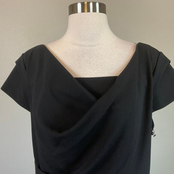 Adrianna Papell Floral Print Fit and Flare Mini Cocktail Dress Black Size 8 - Picture 6 of 12